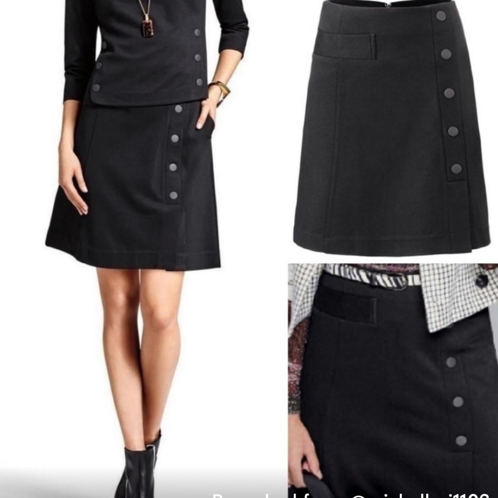 Black Ponte Utility Skirt by CAbi